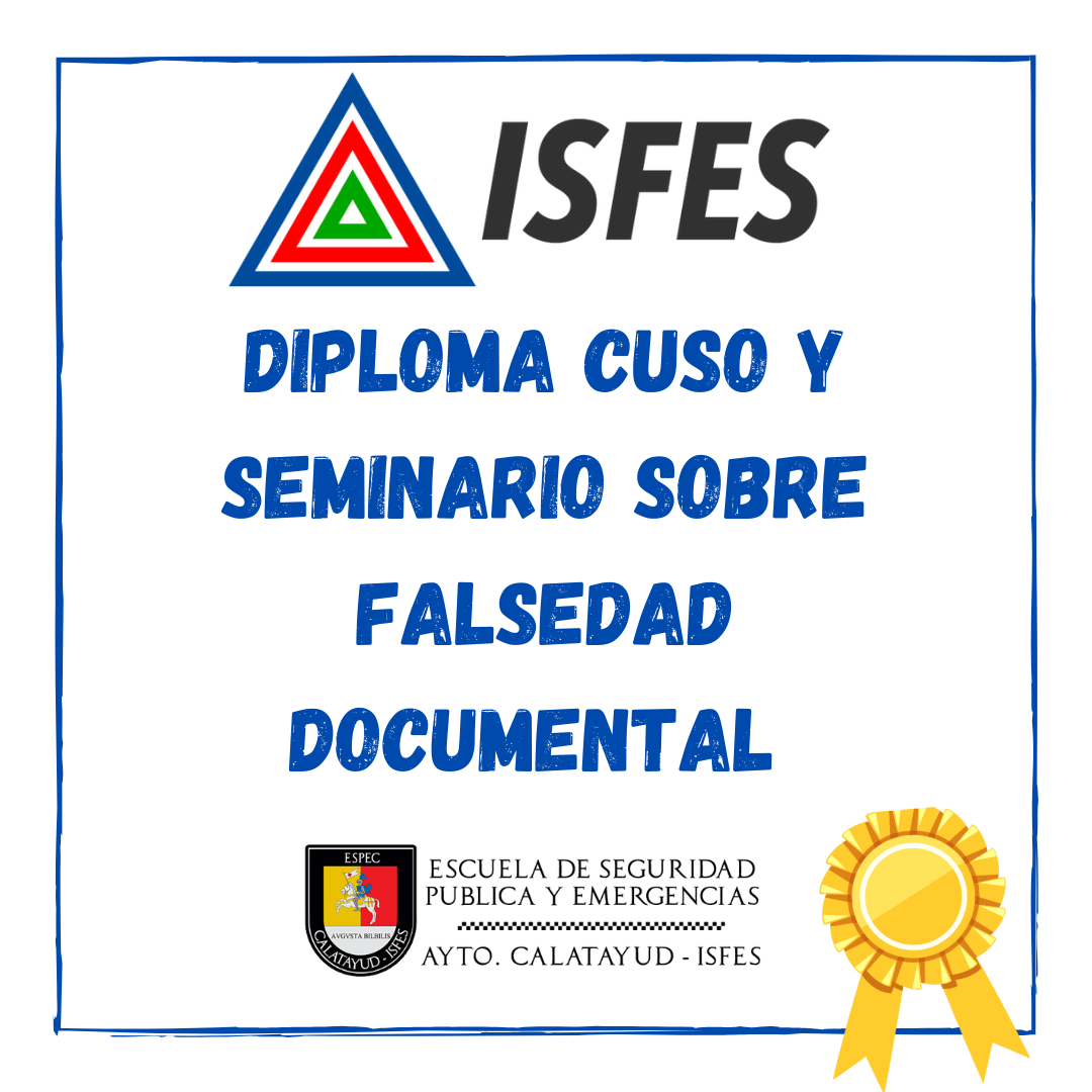 Diploma Curso sobre Actualidad Policial sobre Falsedad Documental e Identificación de Vehículos